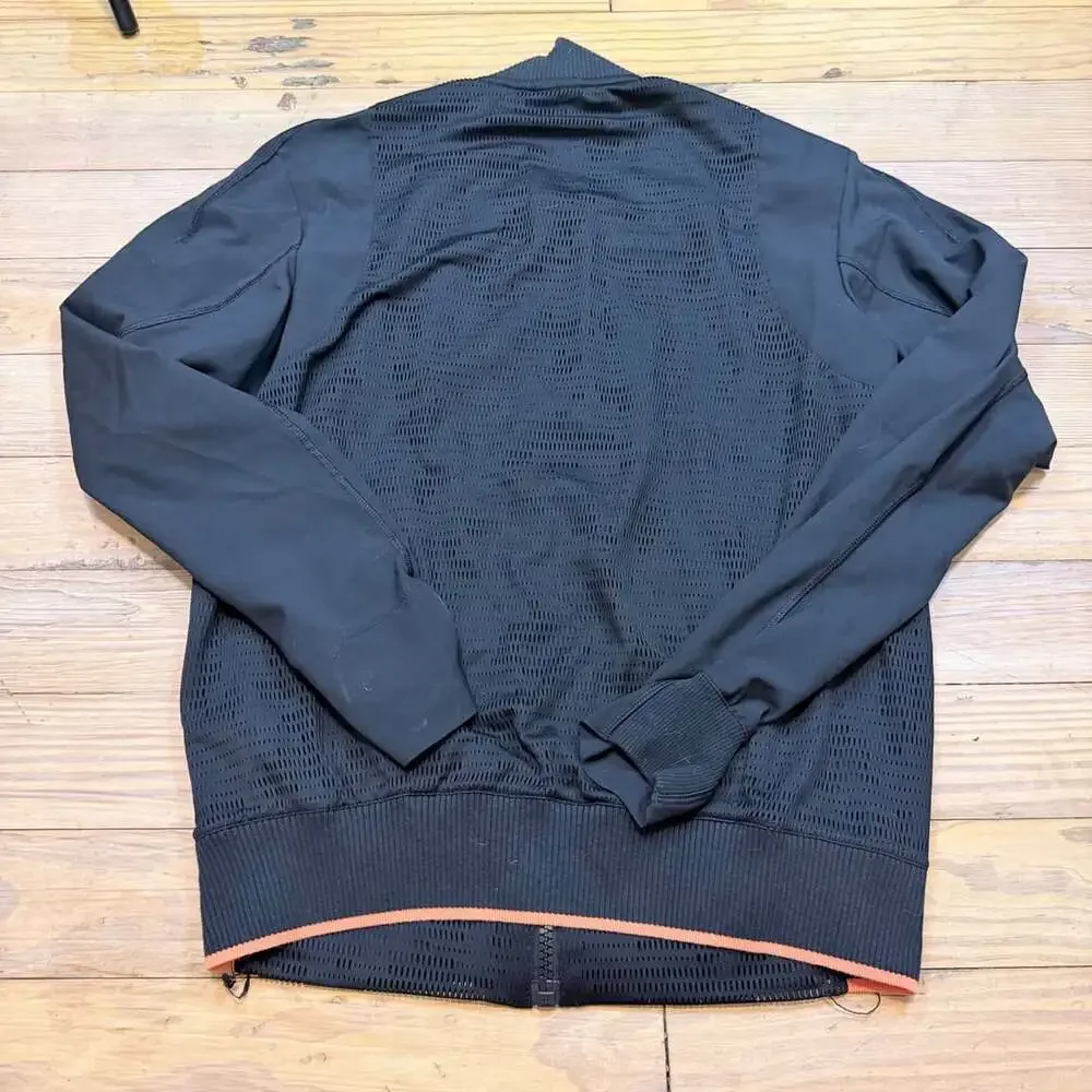 Adidas Primeblue Varsity Tennis Jacket Black True Orange FP8120 Size Medium
